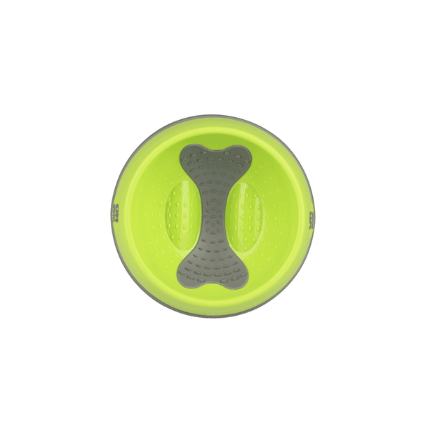 LickiMat Dog OH Bowl Green side view