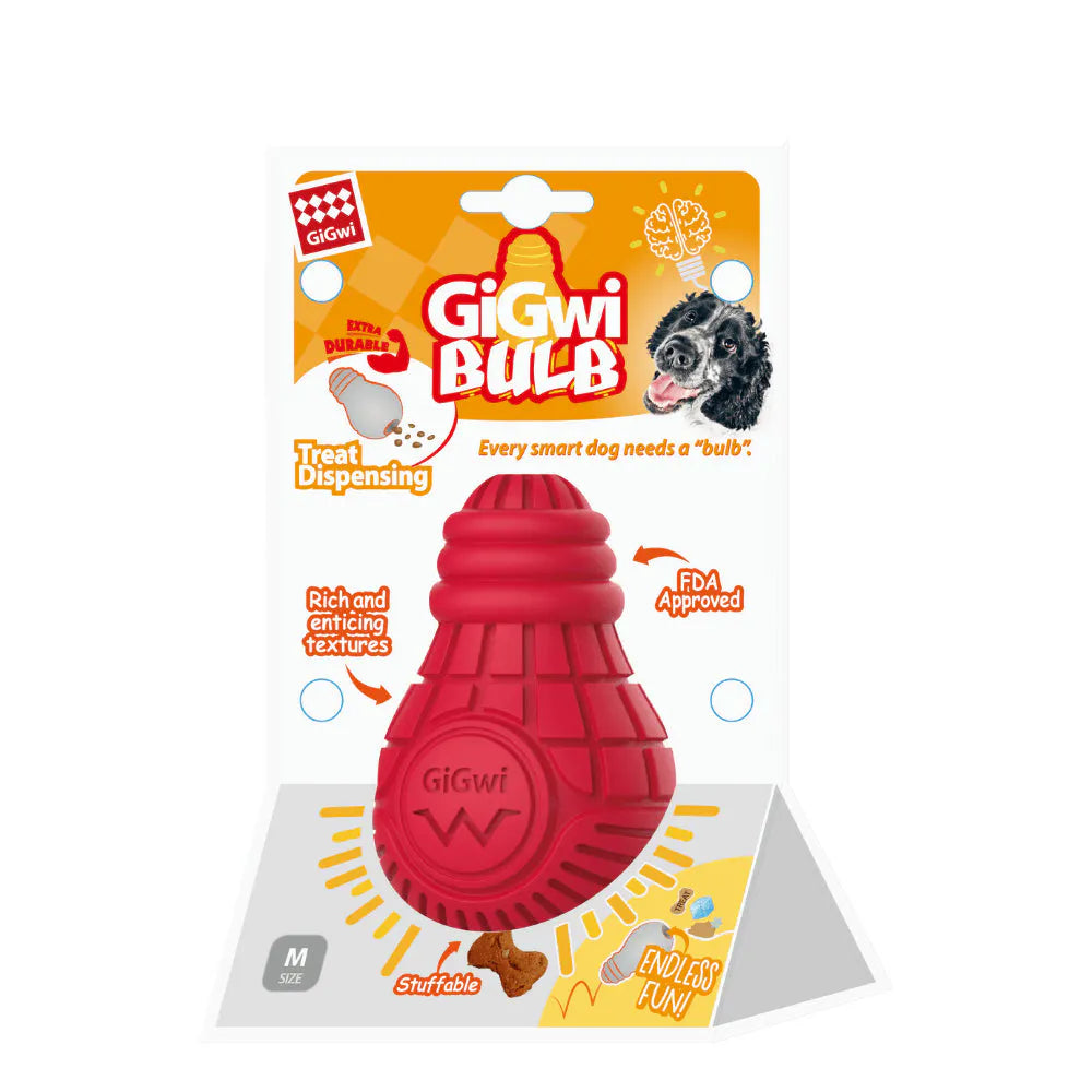 GiGwi Treat Dispensing Bulb - rubber bulb treat dispenser for dogs