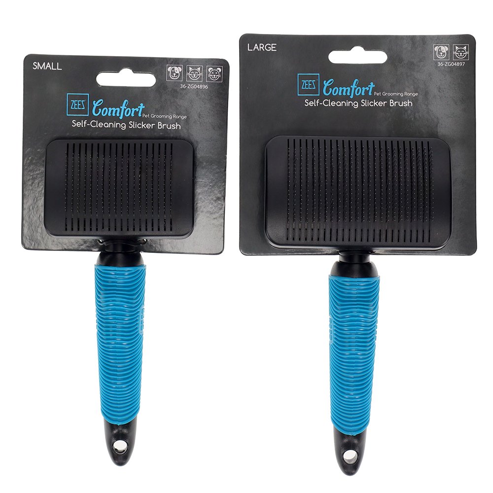 Zeez - Comfort - Self-Cleaning Slicker Brush