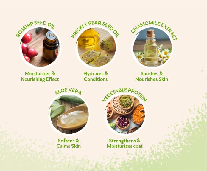 Pet Head Mucky Pup – natural ingredients including prickly pear and rosehip