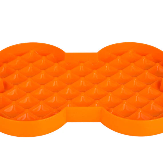 LickiMat SloDog Slow Feeder Plate Orange top view