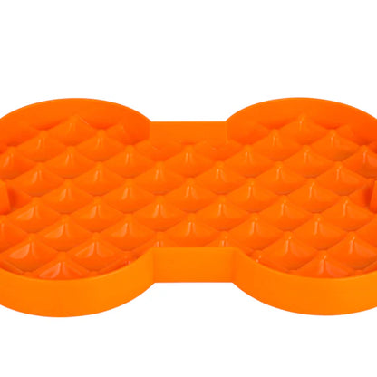 LickiMat SloDog Slow Feeder Plate Orange top view