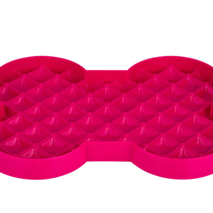 LickiMat SloDog Slow Feeder Plate Pink top view