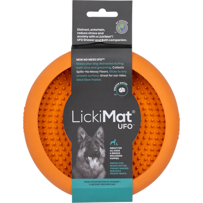LickiMat UFO Orange with packaging