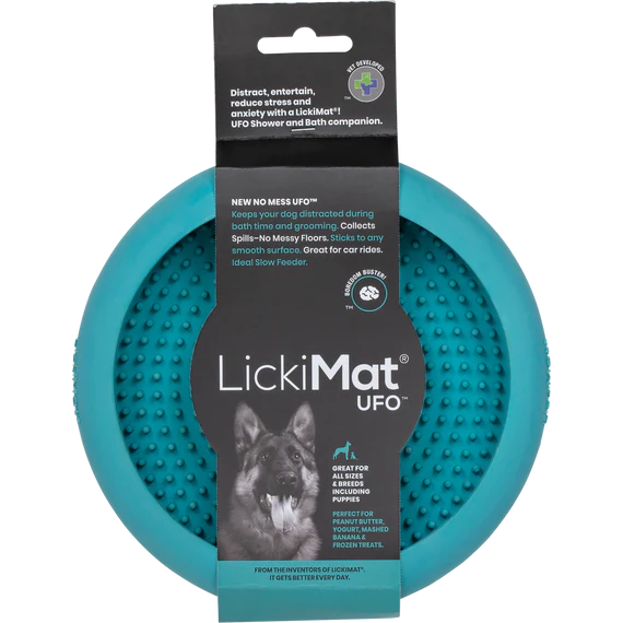 LickiMat UFO Turquoise with packaging