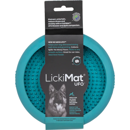 LickiMat UFO Turquoise with packaging