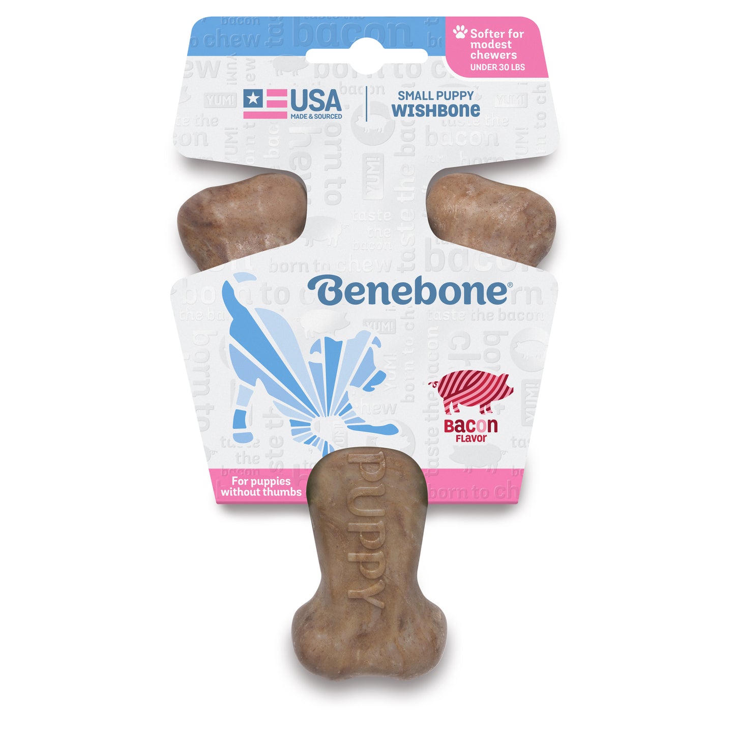 Benebone Bacon Puppy Wishbone Small – product shot