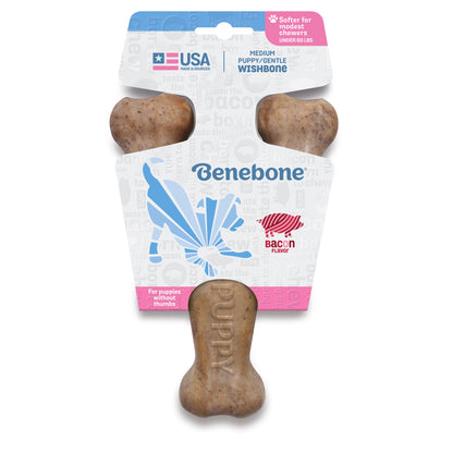 Benebone Bacon Puppy Wishbone Medium – size comparison