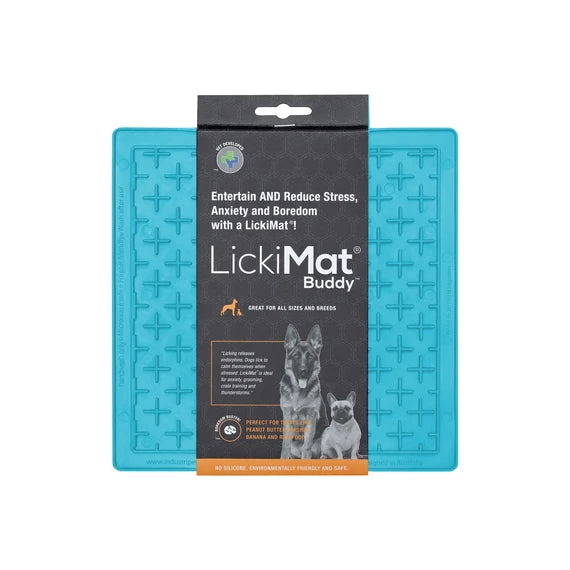 LickiMat Buddy Turquoise - slow feeder lick mat