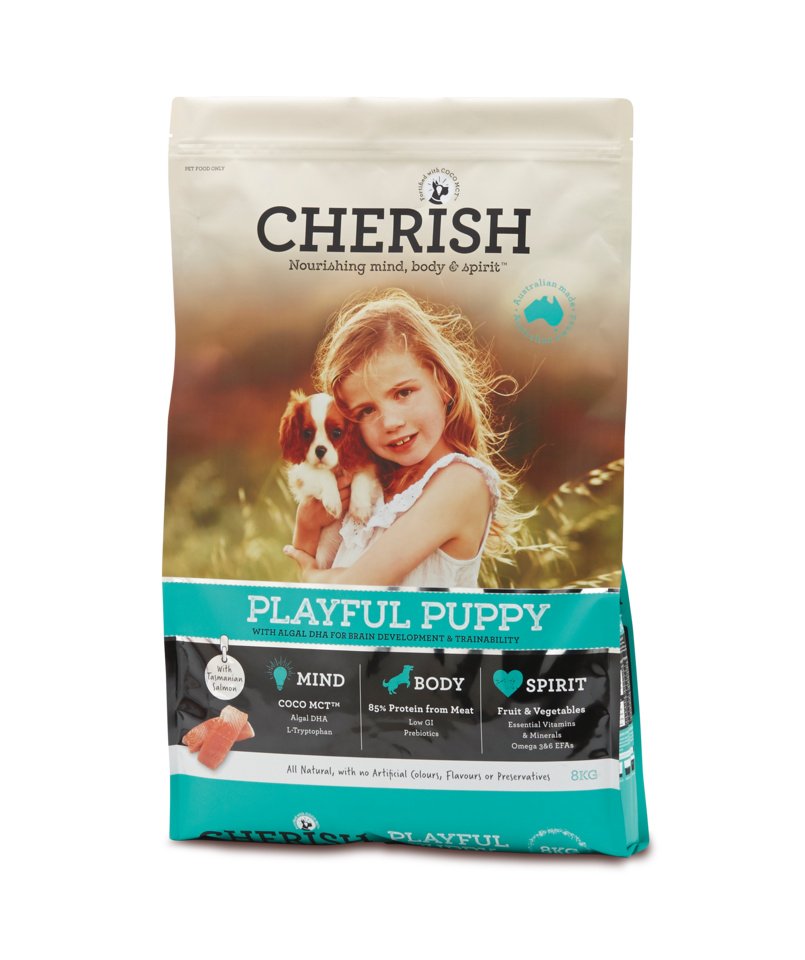 Cherish Playful Puppy 8kg front of pack