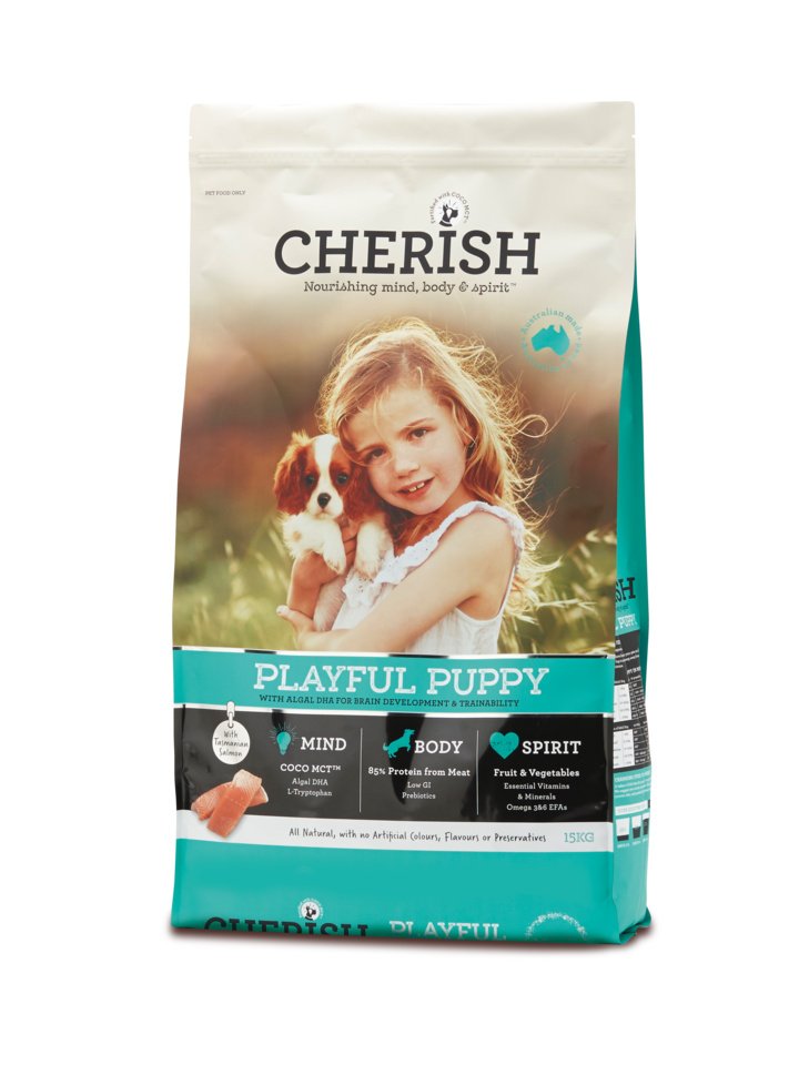 Cherish Playful Puppy 15kg front of pack