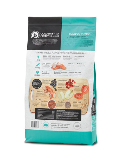 Cherish Playful Puppy 15kg back of pack