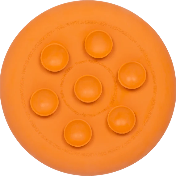 LickiMat UFO Orange top view