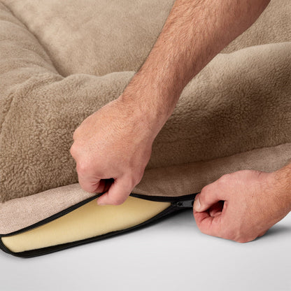 MiniJumbuk Ortho Sanctuary Fawn - pillow top comfort layer detail