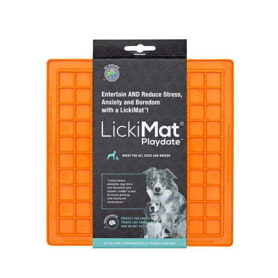 LickiMat Playdate Orange product shot