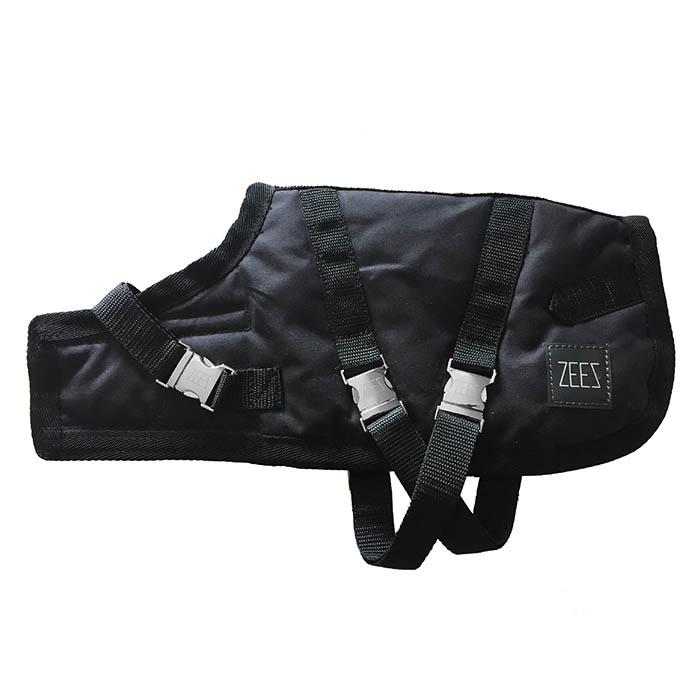 Zeez Dapper Dog Coat - Spreme Oil Skin Black