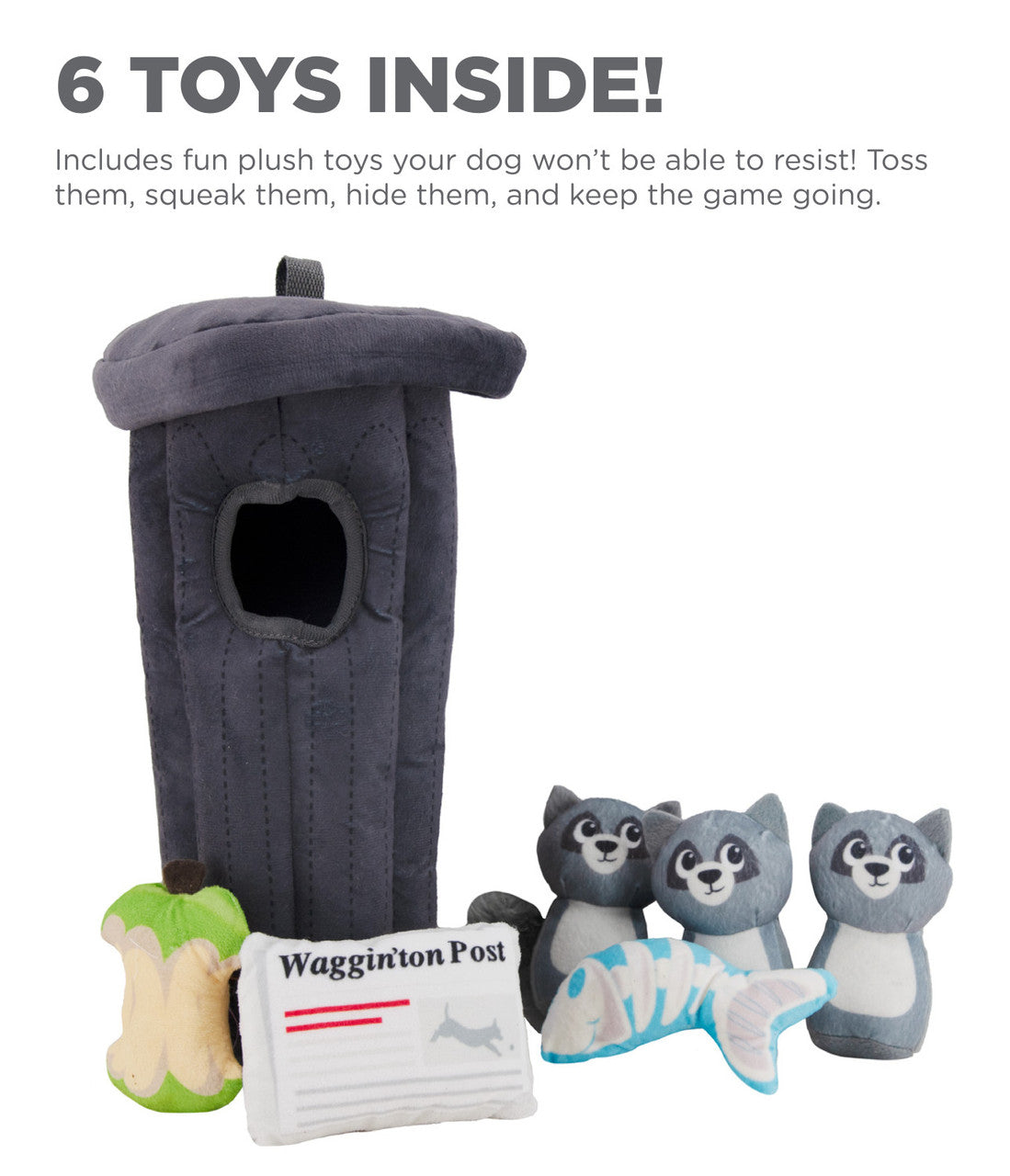 Outward Hound Hide-A-Raccoon – size reference